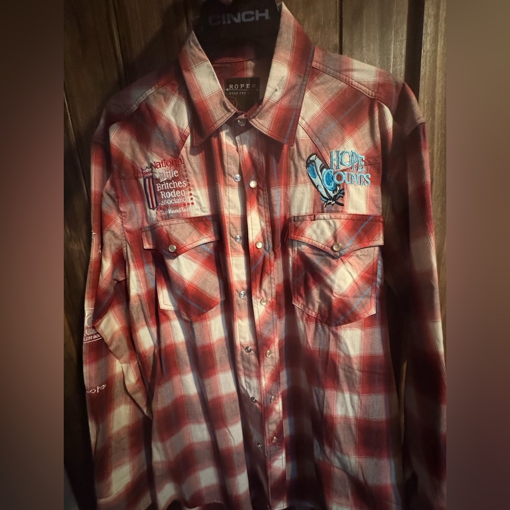 Roper Competition Sponsor Western Cowboy Top Hand Shirt